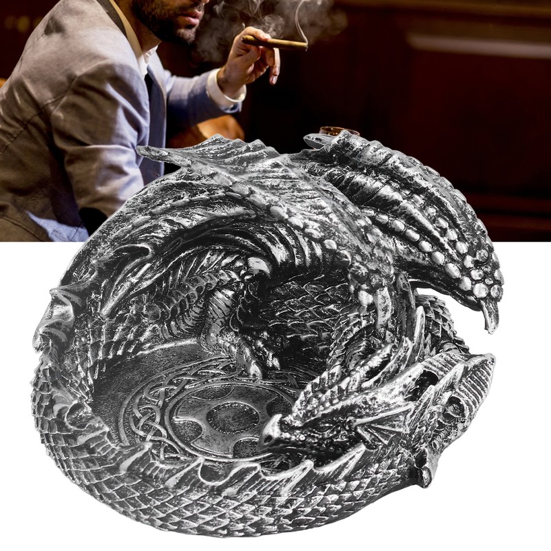 Cigar Ashtrays Pterosaurs Design Scale Carvings Retro Style Attractive Decorative