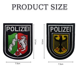 Pack of 2 Police Patch, Police, Federal Police Patch, Police Patch for Officer, Federal Police, Police Patch Velcro, Police Sticker, Police Badge, Guard Uniforms