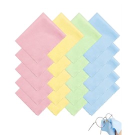 MenYiYDS 20 pezzi Panni Microfibra Occhiali, Microfibra Panno di Pulizia per la Pulizia di Lenti Panno Pulizia Occhiali da Vista Riutilizzabile, 15cm x 18cm per pulire Occhiali, Lenti, Tablet