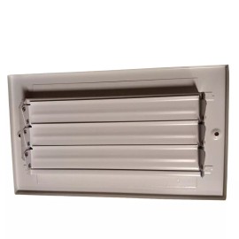 Everbilt 8 in. x 4 in. 3-Way Steel Wall/Ceiling Register, White, w/ Damper, W/O Hardware