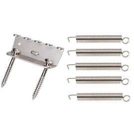 TUOREN 8pcs Vintage Tremolo Tension Springs Claw Kit for Fender Stratocaster Floyd Rose Style Electric Guitar (Silver)