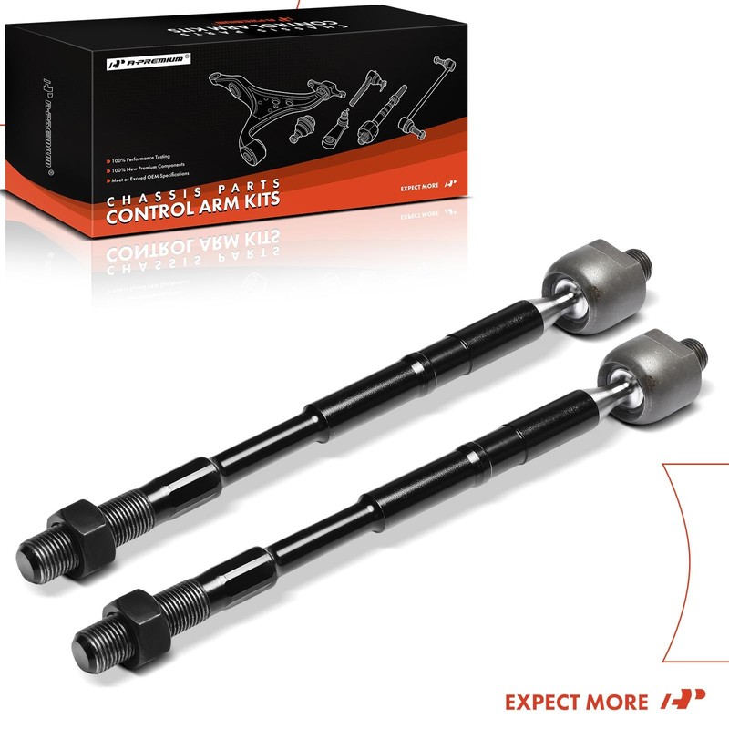 A-Premium 2 x Front Inner Tie Rod Ends, Compatible with