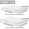 LonlyEagle 6 Pcs Clear A4 File Portable Project Case, Plastic