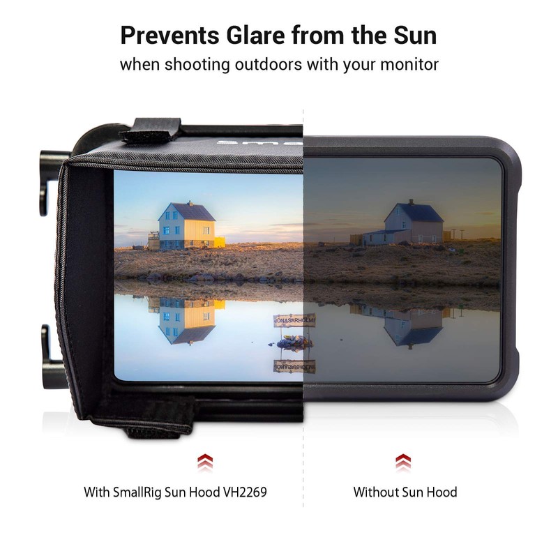SMALLRIG Sun Hood for Atomos Ninja V Monitor, Sunshade for