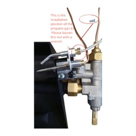 Manual Safety Pilot Control System for Gas Log Sets – Compatible with Natural Gas & Propane, Includes Heat Shield and Pilot Kit (Pilot)