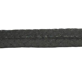 Palmetto Packing 10 ft. Flexible Graphite Packing with Carbon Corners Compression Packing Seal, Shiny Gray - 5080