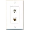 Wallplate City DecorZ - 1 Port Phone 1 Port CAT6