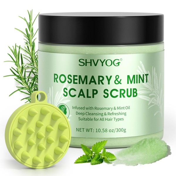 SHVYOG Scalp Scrub, Rosemary Scalp Exfoliator, Scalp Exfoliator Scrub for