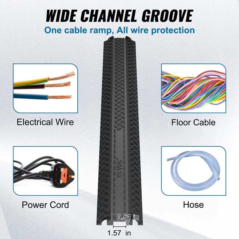 Speed Bump Cable Hose Protector 39 Inch 2000 Lbs Capacity