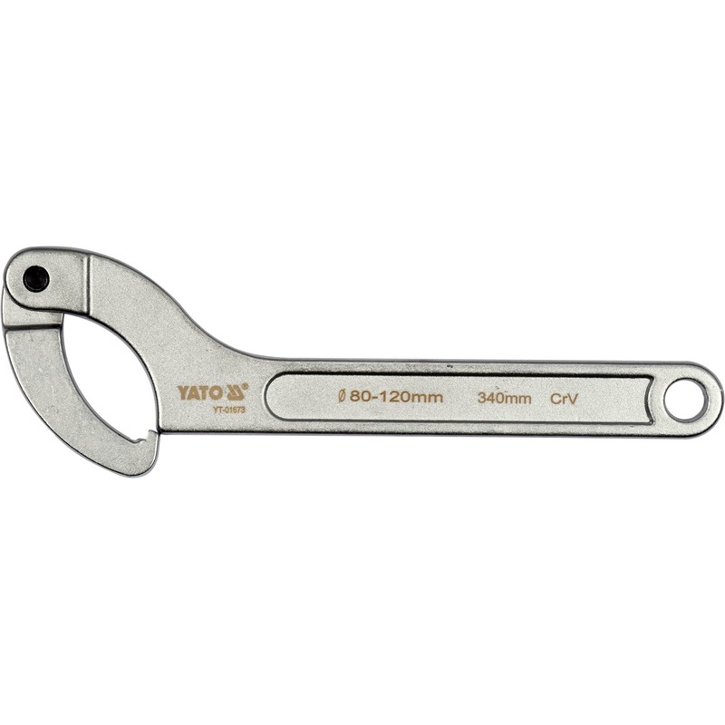 Yato YT-01673 Professional Adjustable Joint Hook Wrench with Nose for