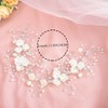 IYOU Flower Girl White Heapiece Pearl Bridal Hair Accessories Prom