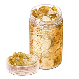 Gold Flakes for Resin, Paxcoo 15 Grams Gold Foil for Nails, Gold Foil Flakes Imitation Gold Leaf for Jewelry Resin, Nails and Jewelry Making