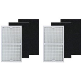 BBT BAMBOOST Filters C Compatible Idylis Air Purifier IAP-10-200 & IAP-10-280, Part # IAF-H-100C - 2 pcs HEPA Filter & 4 Carbon Filters