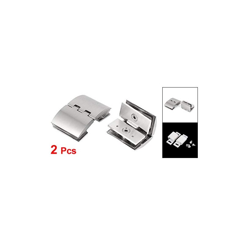 Sourcingmap Frameless Shower Door Hinge 8mm Thick Glass to Glass