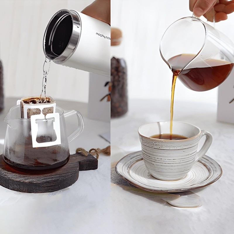 Glass Coffee Pot Server, 13.5oz Glass Coffee Carafe Manual Pour