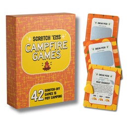 SCRATCH 'EMS Campfire Games Scratch-Off Cards – Camping Games for Kids & Families | Camp Toys & Activities, Camp Gear Essentials, Outdoor Fun, Screen-Free Game Night, Camping Books Alternative