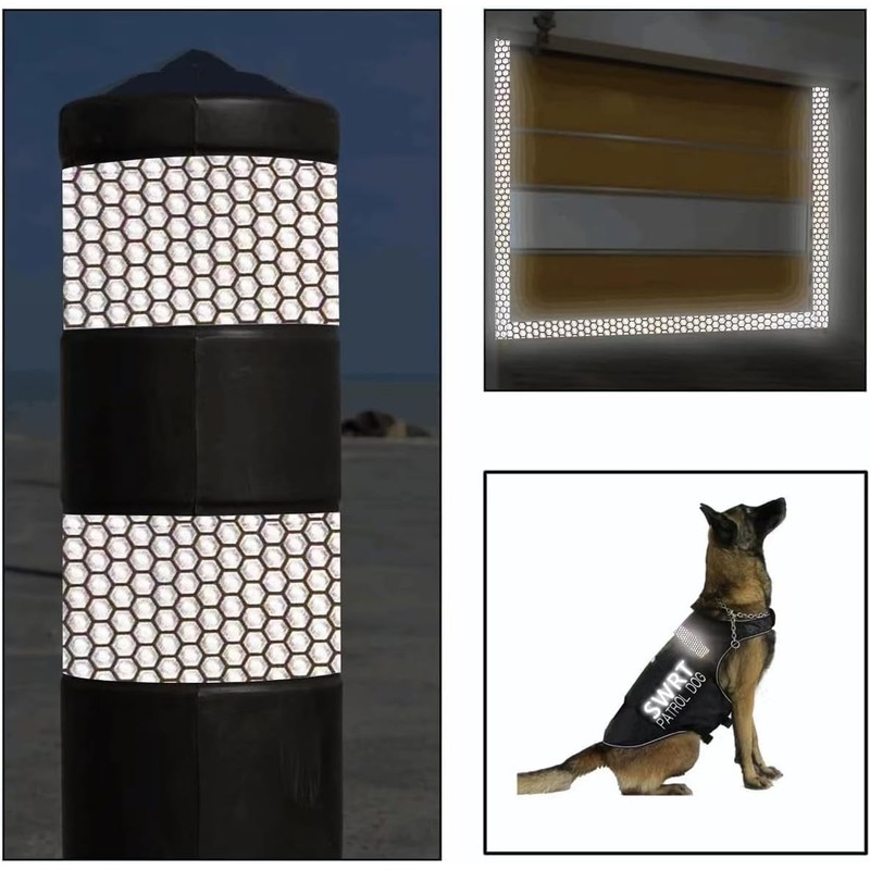 3 inch White Reflective Tape, Heavy Duty Strong Adhesive Hazard