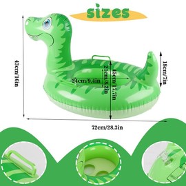 Dino Inflatable Swimming Ring Baby with Swimming Seat Swimming Aid Children Swimming Ring Toy Swimming Float Inflatable Swimming Animals for 6 Months - 3 Years Old Baby
