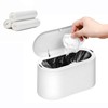SUBEKYU Mini Trash Can with Lid,Small Desk Trash Can,Countertop Mini