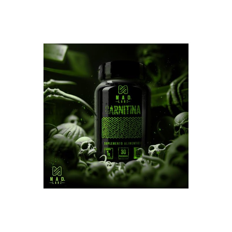 MAD LABZ - Carnitina 60 Cápsulas 500mg Sin Sabor