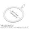 Shappy 40 Pack Metal Drapery Curtain Rod Rings with Eyelets