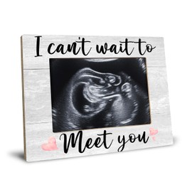 XDFVL Baby Ultrasound Picture Frame, I Can't Wait to Meet You, Pregnancy Gifts for Expecting Mom, Pregnancy Announcement for Grandma, Pregnancy Announcement, Nursery Decor, Photo Frame 8x10