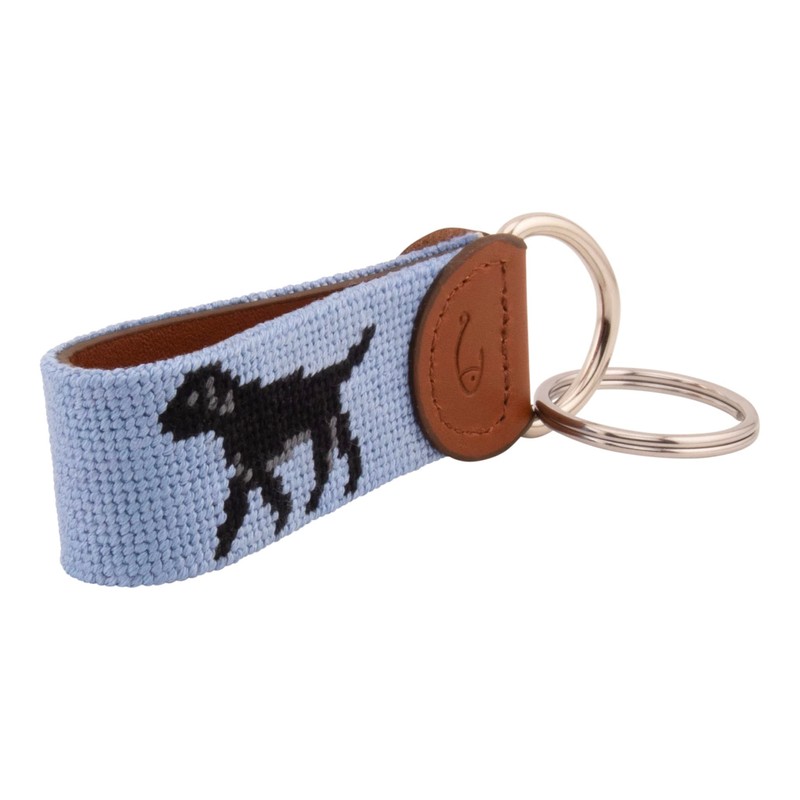 Huck Venture - Llavero de piel con costura a mano,