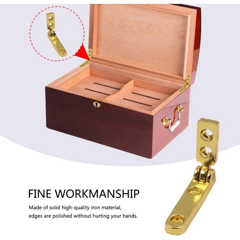 Rddconkit 10 Pcs 90 Degree Hinges Wooden Box Gift Wine