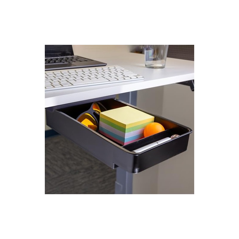 Officemate Medium Self-Adhesive Under Desk Drawer, Black, 6" x 10.75"