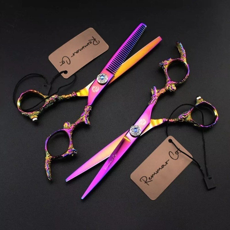 Remmar Co Set 2 Tijeras + Peines 6 Estilista Barbero