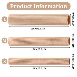 FEXPDL Toe Protectors for Women 3 Pieces Tubes Sleeves Toe Protectors for Hammer Toes, Corns, Calluses, Blisters Comfortable Toe Cushions for Ultimate Protection Toe Protectors Toe Caps (S,M,L)