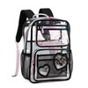 KIDNUO Clear Backpack for Girls Kids Elementary Bookbags Transparent Stadium