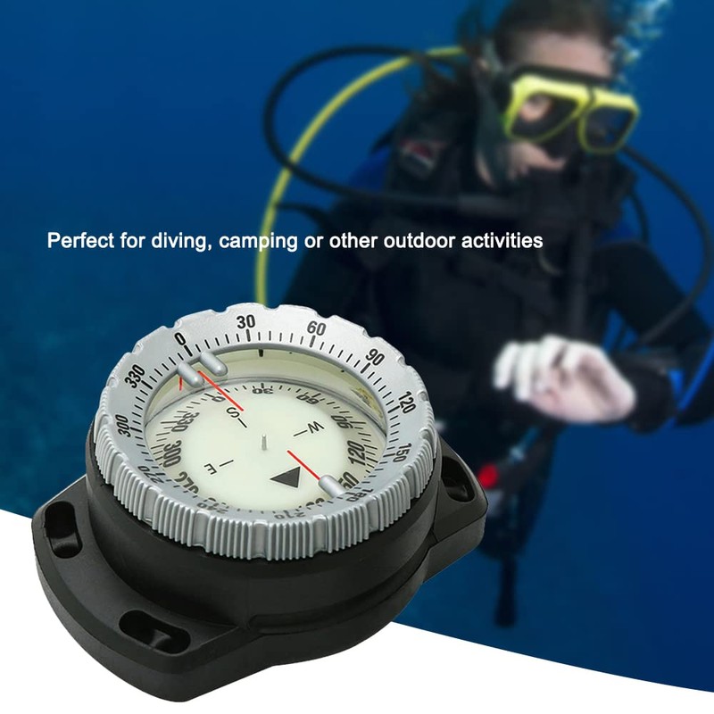 HEIYE Underwater Compass 50M Underwater Diving Compass Luminous Dive List