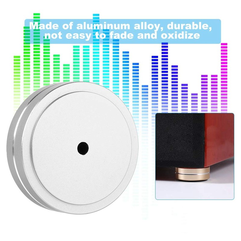 Speaker Spike Pads, 50mm/2.0in Diameter Aluminum Alloy Audio Amplifier Shoes