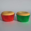 Huaswan Red Green Foil Cupcake Liners Standard Baking Cups for