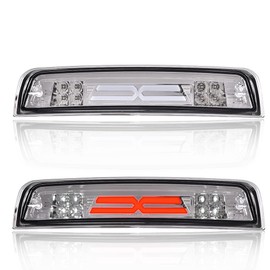CROSSDESIGN 3D LED Bar 3rd Brake Light X Type Compatible with 2009-2017 Dodge Ram 1500 2500 3500 High Mount Stop Light Rear Tail Cargo Lamps Clear Lens Chrome Housing