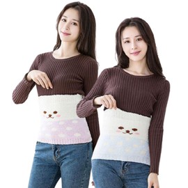 dilib Cute Belly Wrap, Character, Body Warmer, For Adults, Warm, Heat Retention, Pregnant Women, Maternity Belly Wrap, Cold Protection, Lumbar Supporter, Women's, Purple, Blue