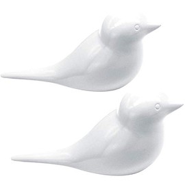 Umora Wall Hanging Hook Hanger with Screws, High Load Capacity, Bird Shape, Interior Decoration, Set of 2 (White)