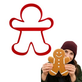 Foose Cookie Cutters Extra Large Gingerbread Man with Brace Cookie Cutter 8.5 in, Hand Made in USA