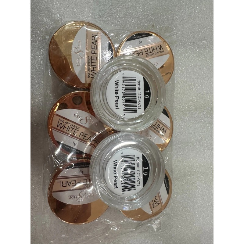 Cre8tion Nail Art Effect - 1 gram Color White Pearl