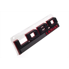 2015-2016 Ford F-150 LOBO Lariat Red & Black Driver Fender Emblem OEM GL3Z16720H
