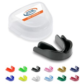 GAME GUARD – 10 x Boil & Bite Mouth Guards/Gum Shields – Mouldable Mouthguards/gumshields - Adult/Senior – for School & Clubs, Rugby, Hockey, GAA (Black)