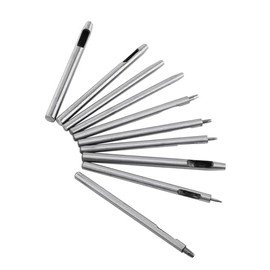 Puncher de Hoyos para el Cinturón para Cuero, Herramienta de Cuero Perforador de Perforador de Pulgador de 10pcs 0.5-5 Mm Correa Hueca de Correa