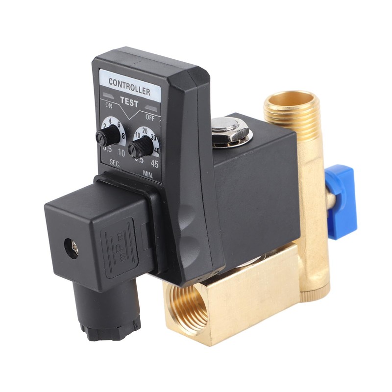 Automatic Drain Valve G1/2 Inch, Electronic Timed Air Pressure Release