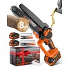 VOTREK 8" & 6" Chainsaw Cordless with 2x3.0AH Batteries, [2-in-1]