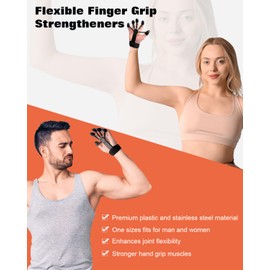 FERNIDA Finger Trainer, Hand Trainer, Forearm Trainer with Stainless Steel Stretch Spring and Resistance Levels, Plastic Grip Trainer for Muscle Building