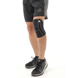 Healthpoint S-M 1020HOT Running Marathon Knee Supporter, Knee Support, 21TT, Elastic, Pressurized, Heat Retention, Black x White Stitching (BKWT)