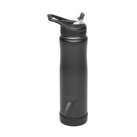 EcoVessel SUMMIT, Insulated Stainless Steel Water Bottle with Straw and Handle Flip Top Lid with Silicone Bottle Bumper Metal Water Bottle – 24 oz (Aqua Breeze)