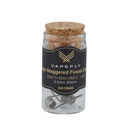 Vapefly KA1/Ni80 Staple Staggered Prebuilt Coil (28GA*3+32GA)+28GA*2)+32GA 0.2 Ohm - Pack of 2