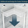 Consumest Corner Shower Caddy Standing - 4-Tier Stainless Steel Shower